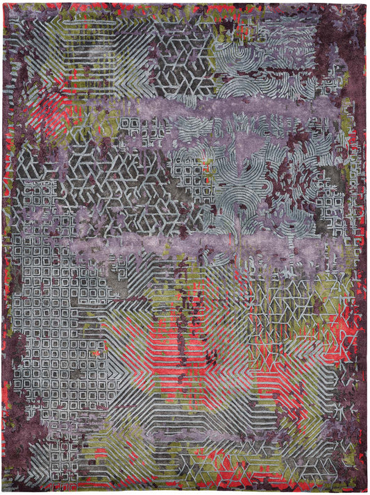 Luxury hand tufted carpet made from 100% Botanical Silk