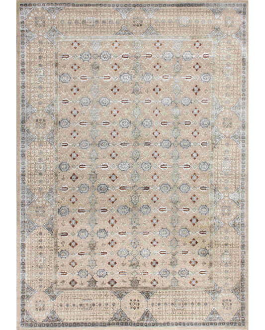 Luxury hand knotted carpet made from Wool & Bamboo Silk