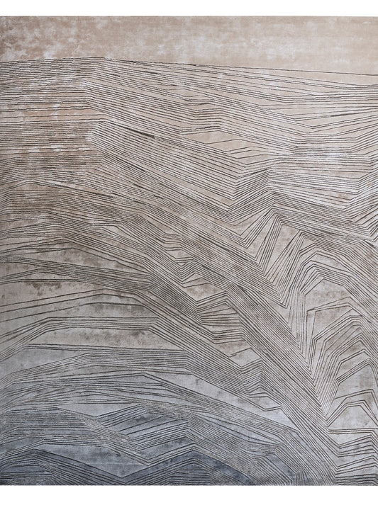 Luxury hand knotted carpet made from 100% Botanical Silk