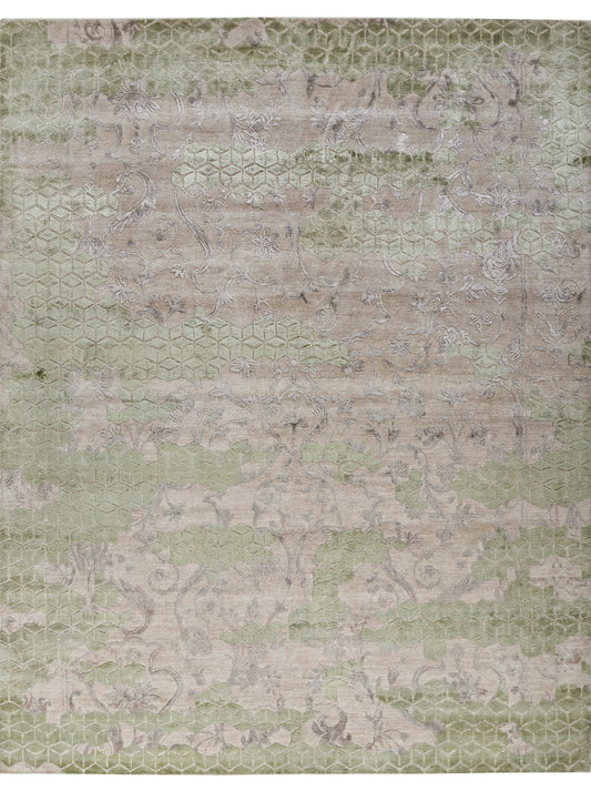 Luxury hand knotted carpet made from Wool & Botanical Silk