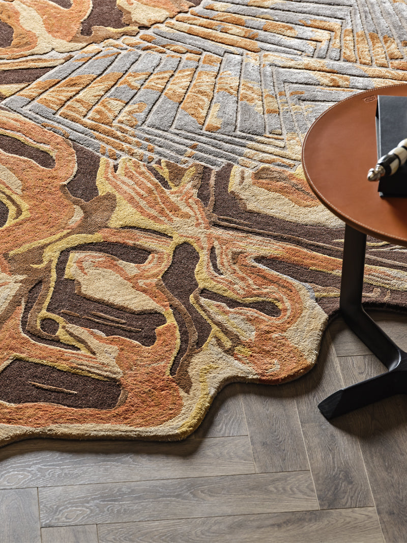 Luxury carpet in Custom Size color and Coral size