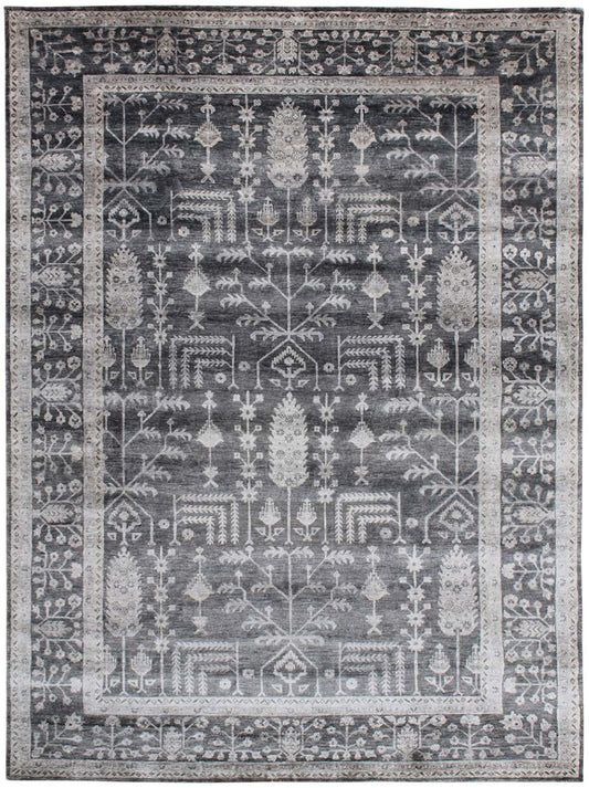 Luxury hand knotted carpet made from 100% Bamboo Silk