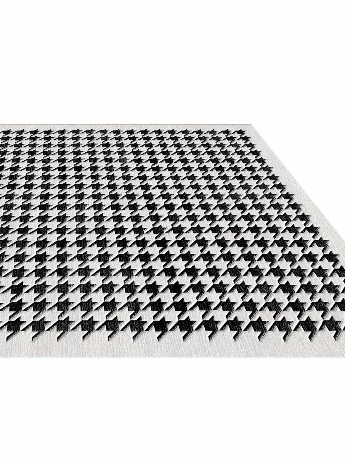Product: Luxury Carpet | Color: Black & White | Size: 3' x 5'