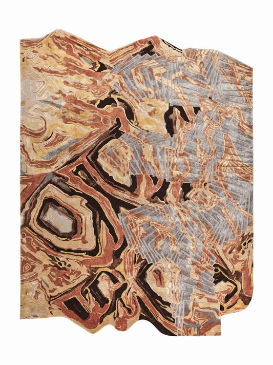 Luxury hand tufted carpet made from Wool & Botanical Silk