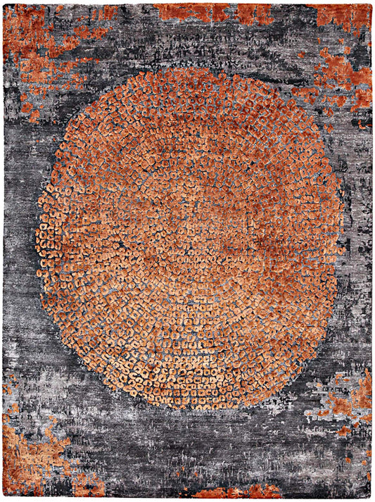 Luxury hand knotted carpet made from Botanical & Bamboo Silk