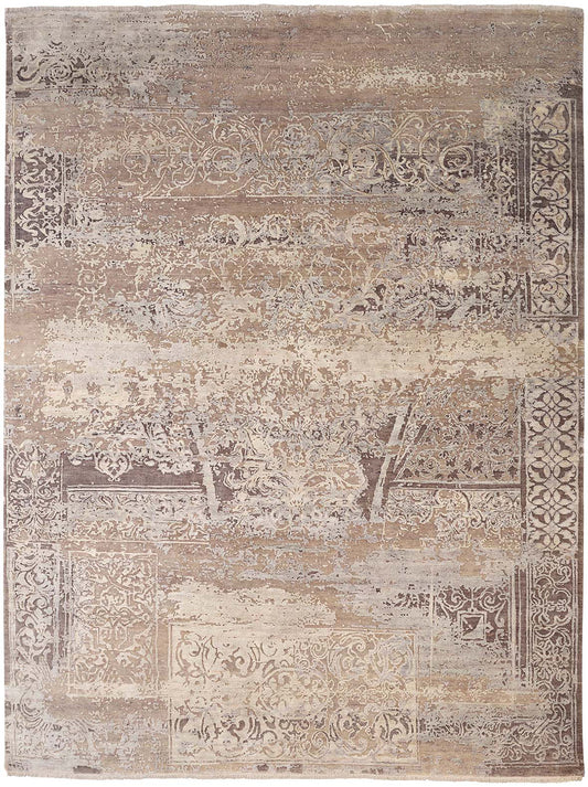 Luxury hand knotted carpet made from Wool & Botanical Silk