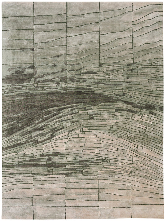 Luxury hand tufted carpet made from Wool & Botanical Silk