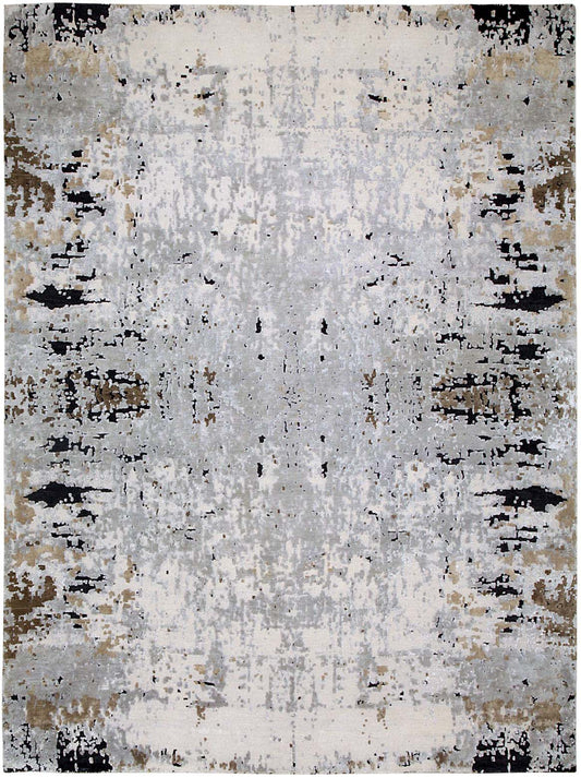 Luxury hand knotted carpet made from Pure Silk & Linen