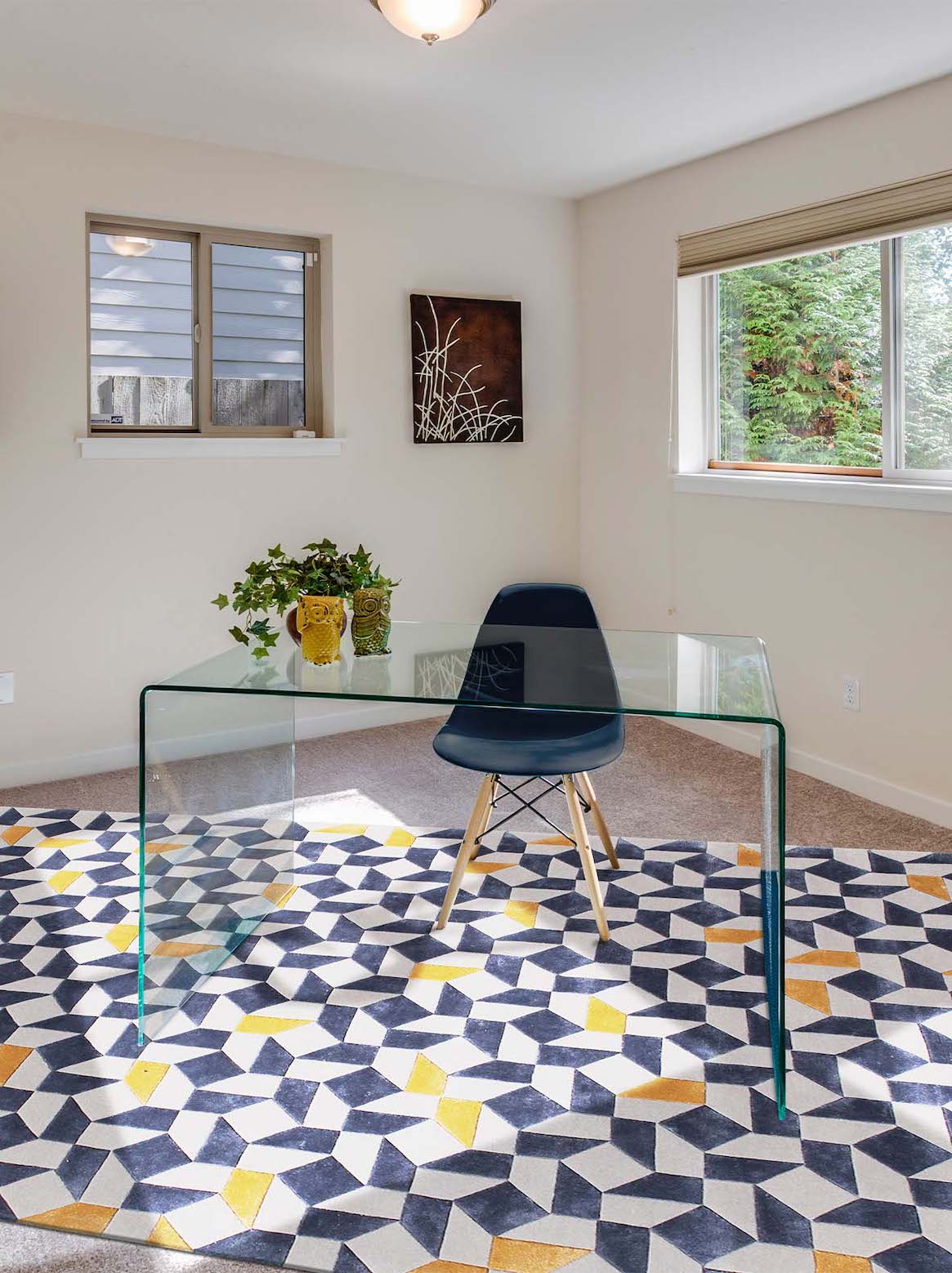 Product: Luxury Carpet | Color: Blue Gold | Size: 3' x 5'