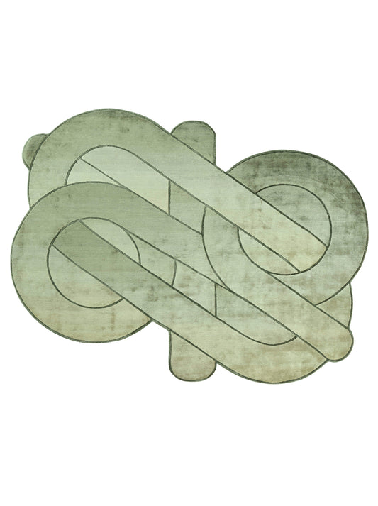 Luxury hand knotted carpet made from 100% Botanical Silk