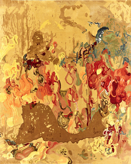 Luxury hand tufted carpet made from New Zealand Wool and Mulberry Silk