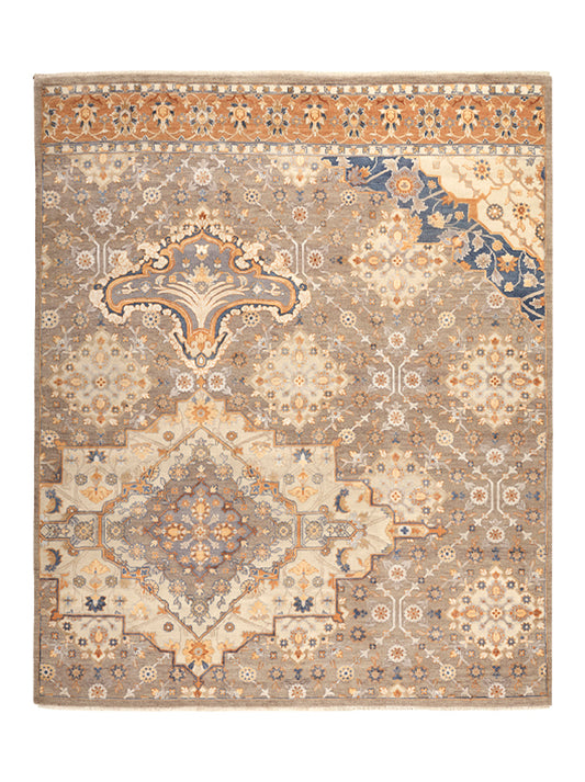 Luxury hand knotted carpet made from Wool & Botanical Silk