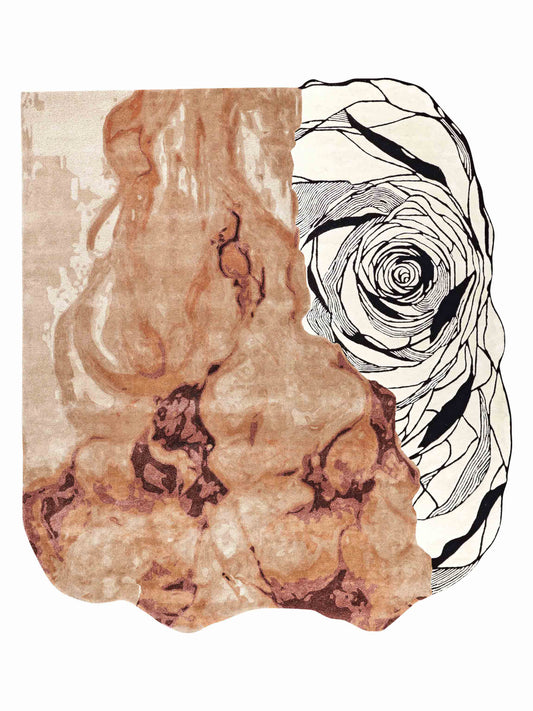 Luxury hand tufted carpet made from Wool & Botanical Silk