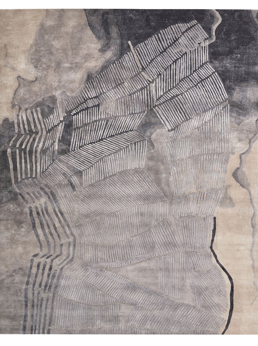 Luxury hand tufted carpet made from 100% Bamboo Silk