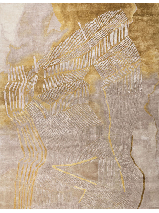 Luxury hand tufted carpet made from 100% Bamboo Silk