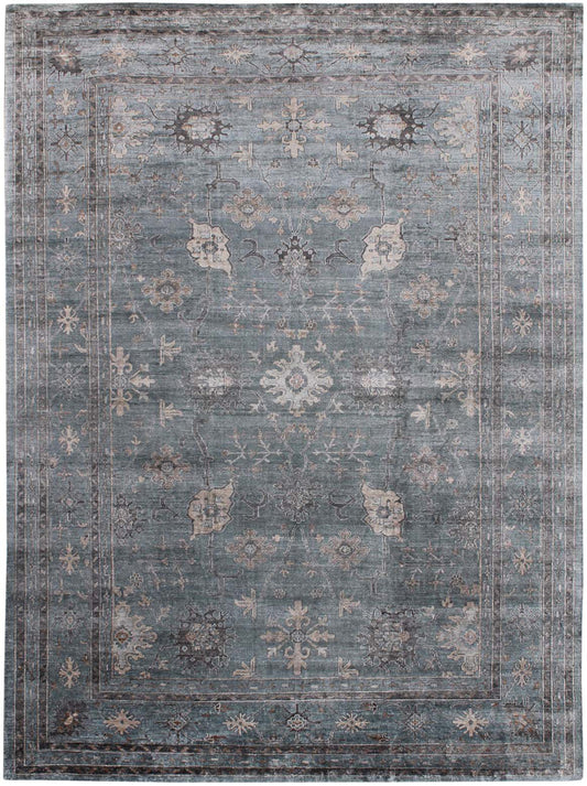 Luxury hand knotted carpet made from 100% Bamboo Silk