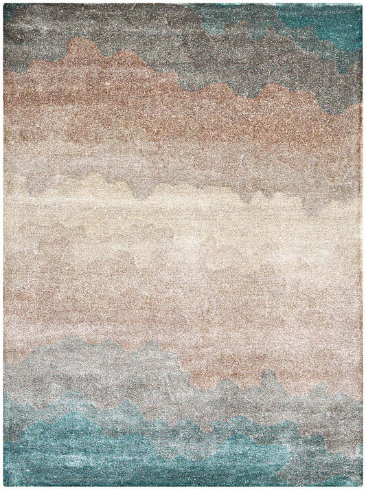 Luxury hand tufted carpet made from 100% Botanical Silk