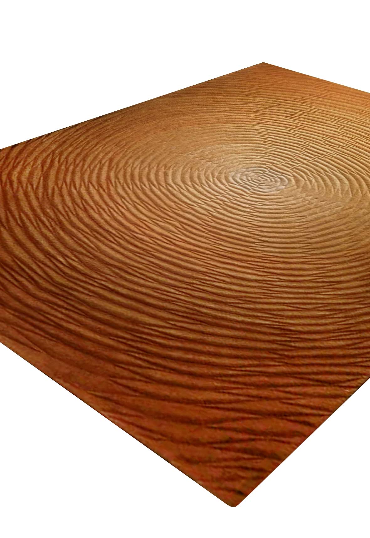 Luxury hand tufted carpet made from 100% Wool in rust color and 4'6" x 6'6" size