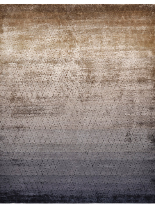 Luxury hand knotted carpet made from 100% Botanical Silk