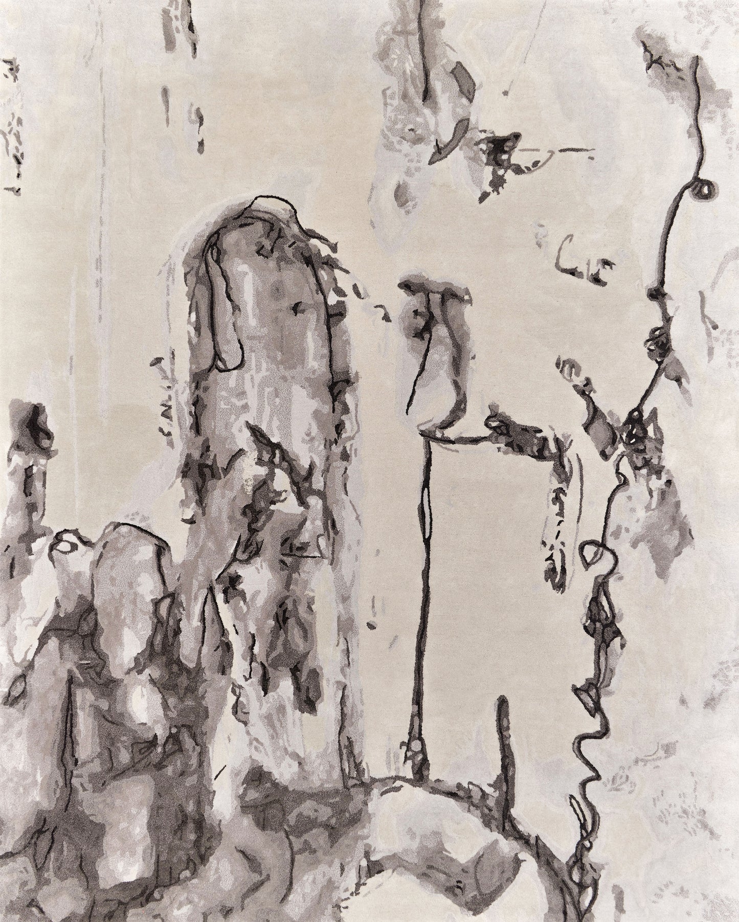 Luxury hand tufted carpet made from New Zealand Wool and Mulberry Silk