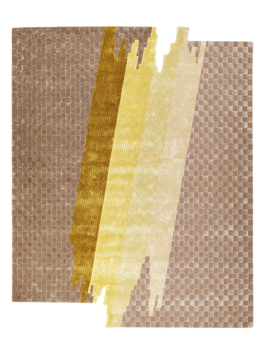 Luxury hand tufted carpet made from Wool & Botanical Silk