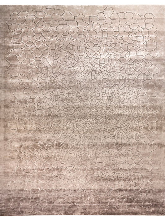 Luxury hand knotted carpet made from 100% Botanical Silk