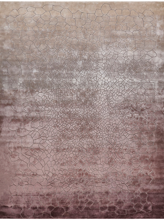 Luxury hand knotted carpet made from 100% Botanical Silk