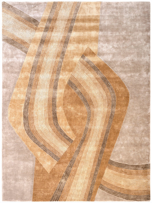 Luxury hand tufted carpet made from 100% Botanical Silk