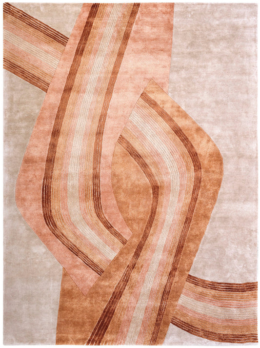 Luxury hand tufted carpet made from 100% Botanical Silk