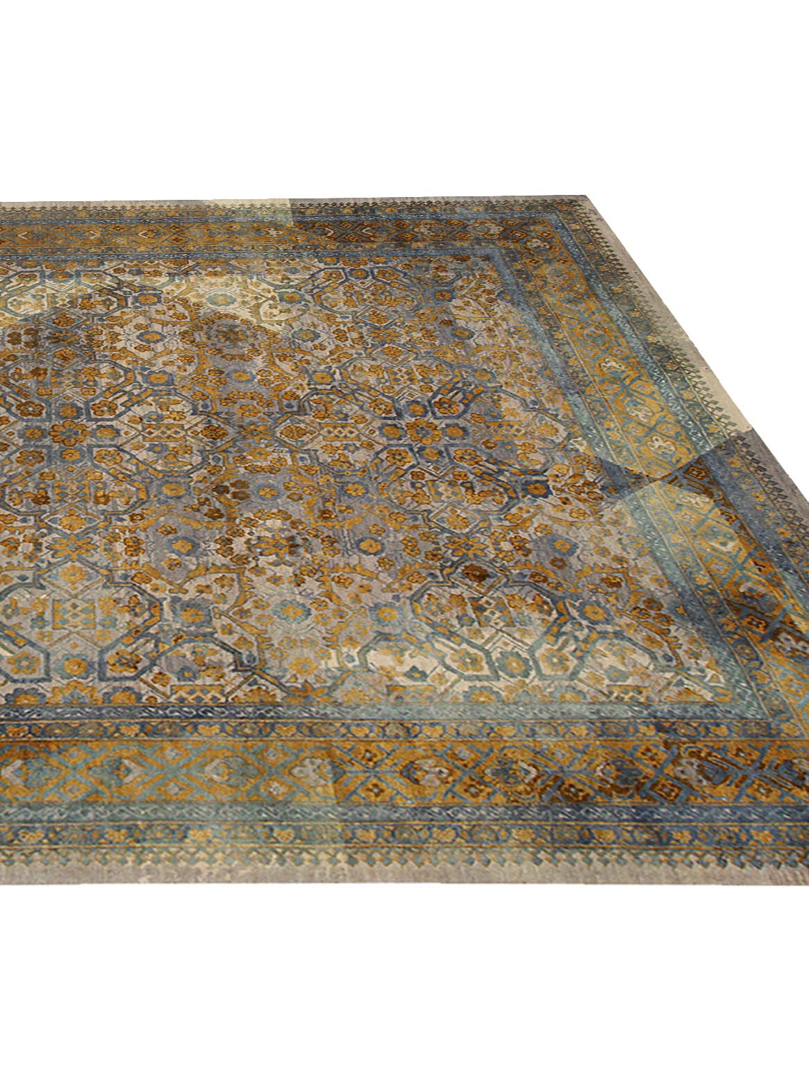Product: Luxury Carpet | Color: Blue Gold | Size: 5'6" x 8'