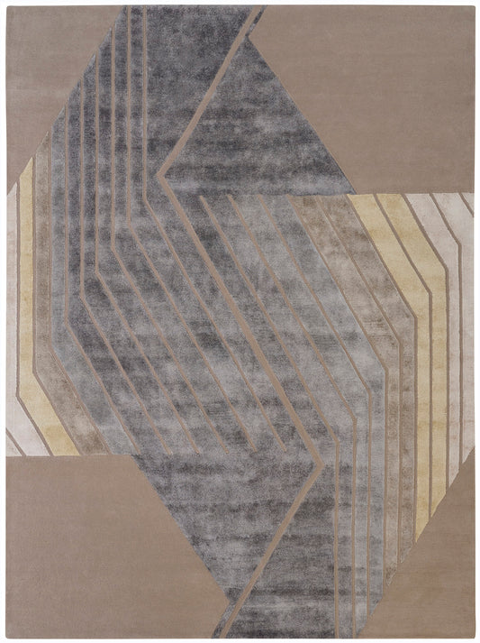 Luxury hand tufted carpet made from Wool & Botanical Silk