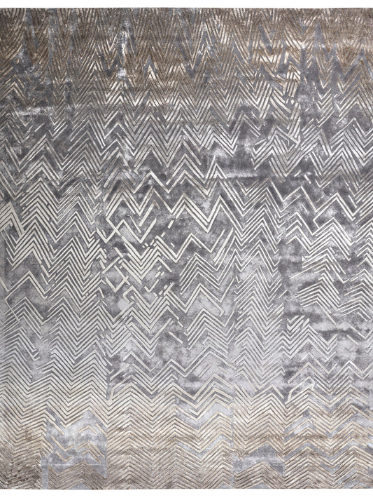 Luxury hand knotted carpet made from 100% Botanical Silk