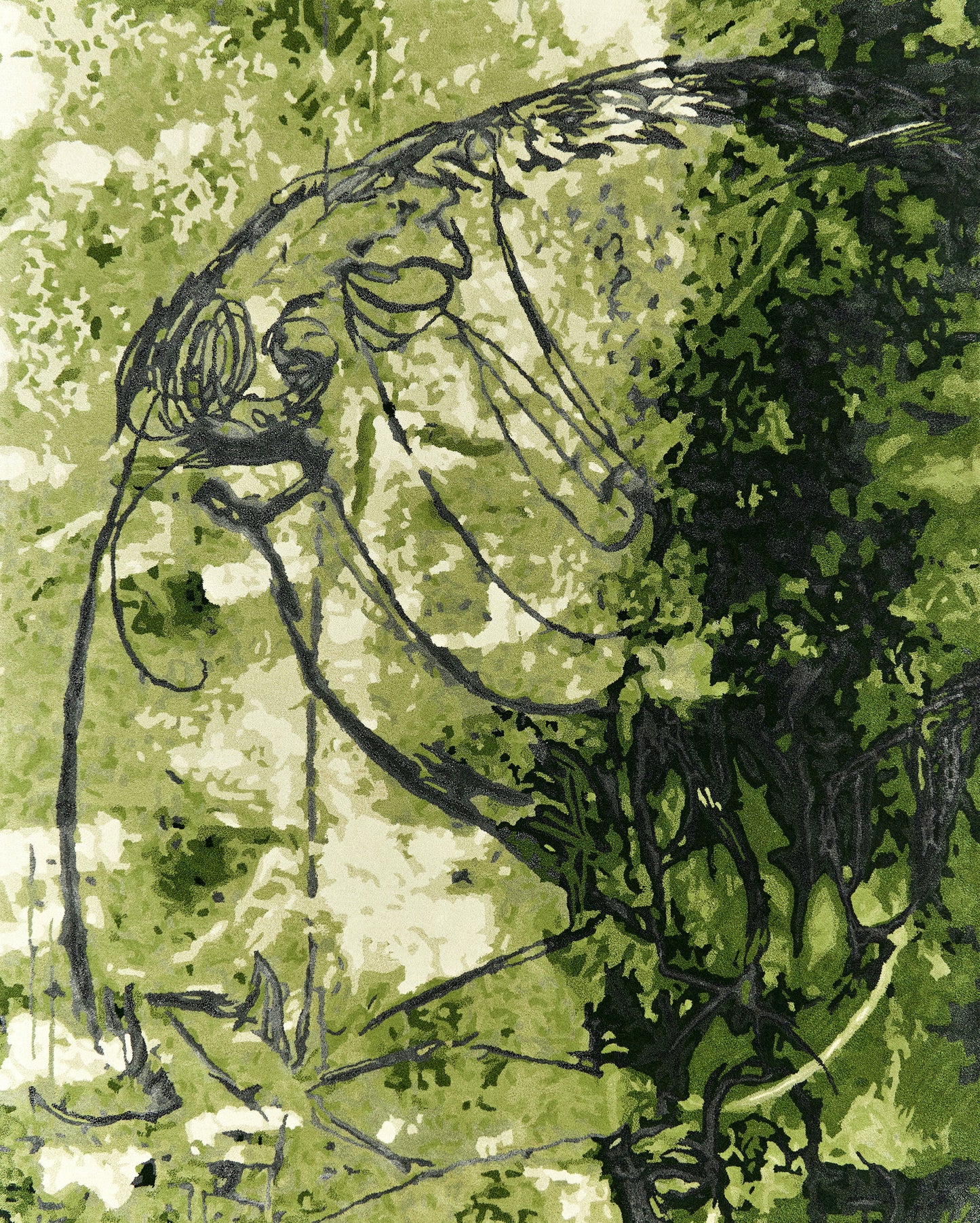 Luxury hand tufted carpet made from New Zealand Wool and Mulberry Silk