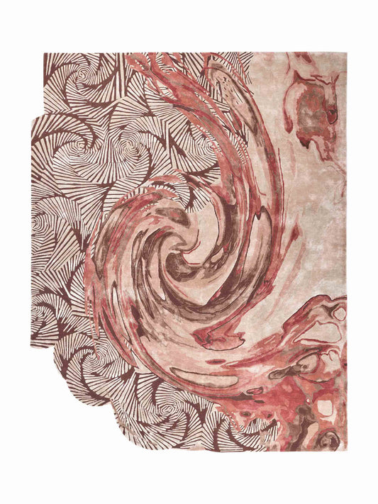 Luxury hand tufted carpet made from Wool & Botanical Silk