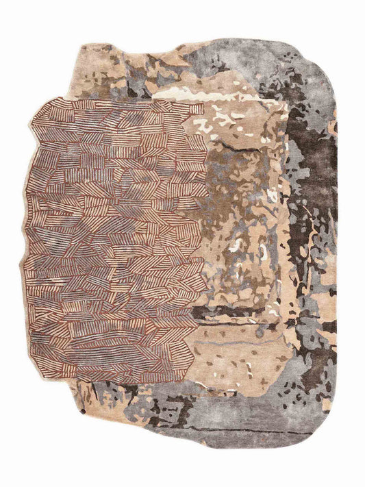 Luxury hand tufted carpet made from Wool & Botanical Silk