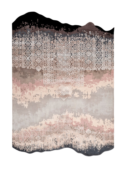 Luxury hand knotted carpet made from Wool & Botanical Silk