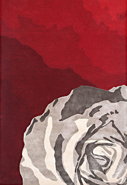 Luxury hand tufted carpet made from Wool & Botanical Silk