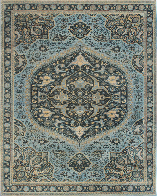 Luxury hand knotted carpet made from 100% Wool
