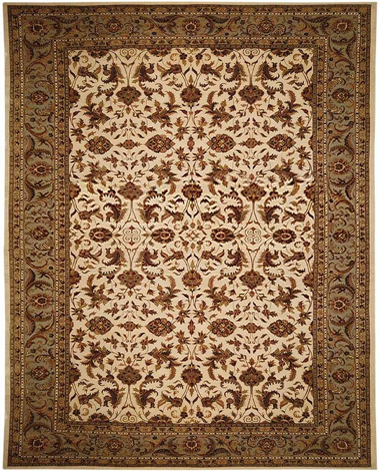 Luxury hand knotted carpet made from Wool & Pure Silk