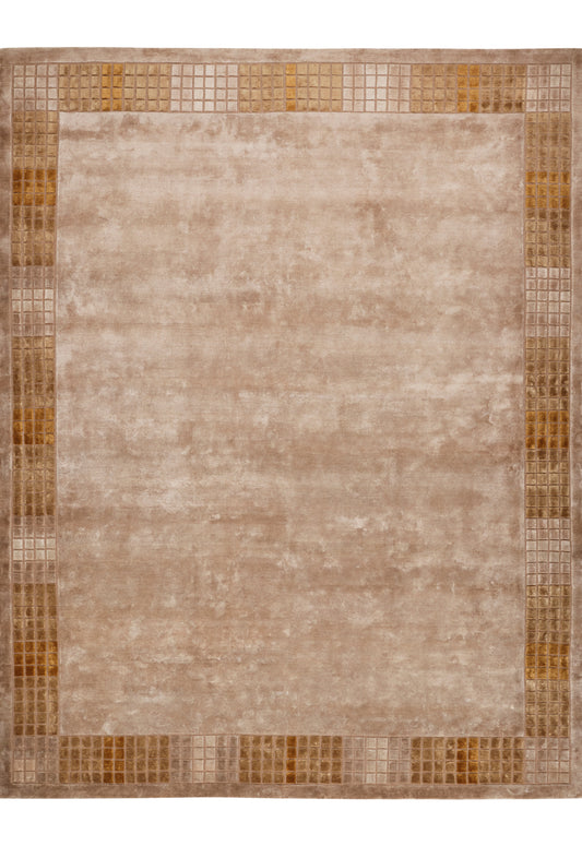 Luxury hand knotted carpet made from Wool & Botanical Silk