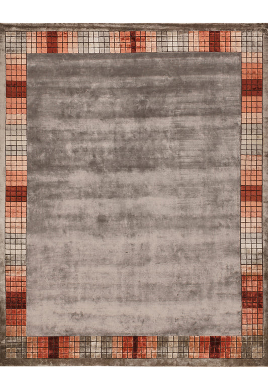 Luxury hand knotted carpet made from Wool & Botanical Silk