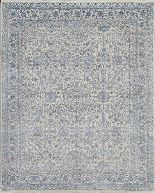 Luxury hand knotted carpet made from Wool & Botanical Silk