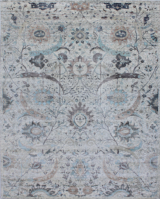 Luxury hand knotted carpet made from Wool & Botanical Silk