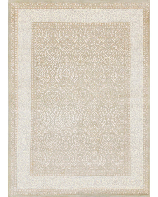 Luxury hand knotted carpet made from Wool & Botanical Silk