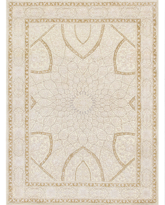 Luxury hand knotted carpet made from Wool & Botanical Silk