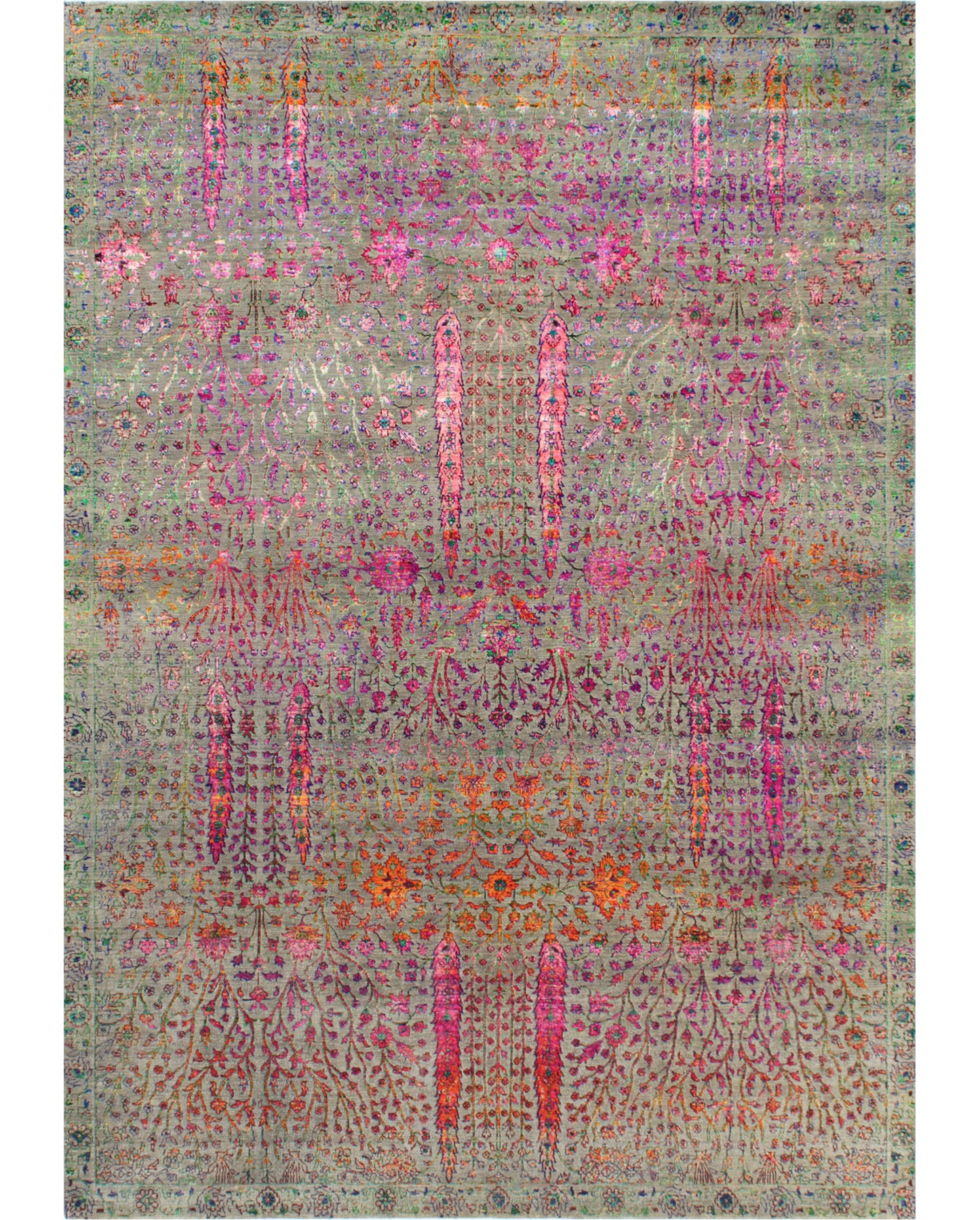Luxury hand knotted carpet made from Wool & Botanical Silk