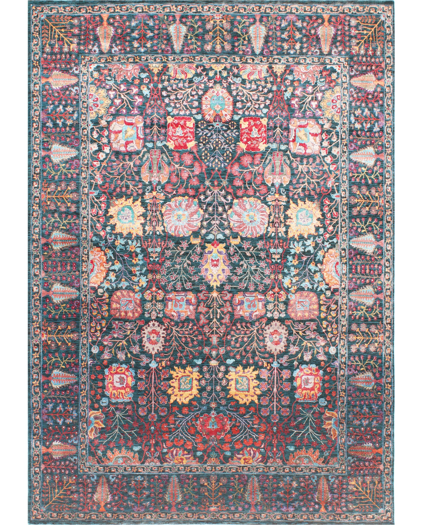 Luxury hand knotted carpet made from Wool & Bamboo Silk
