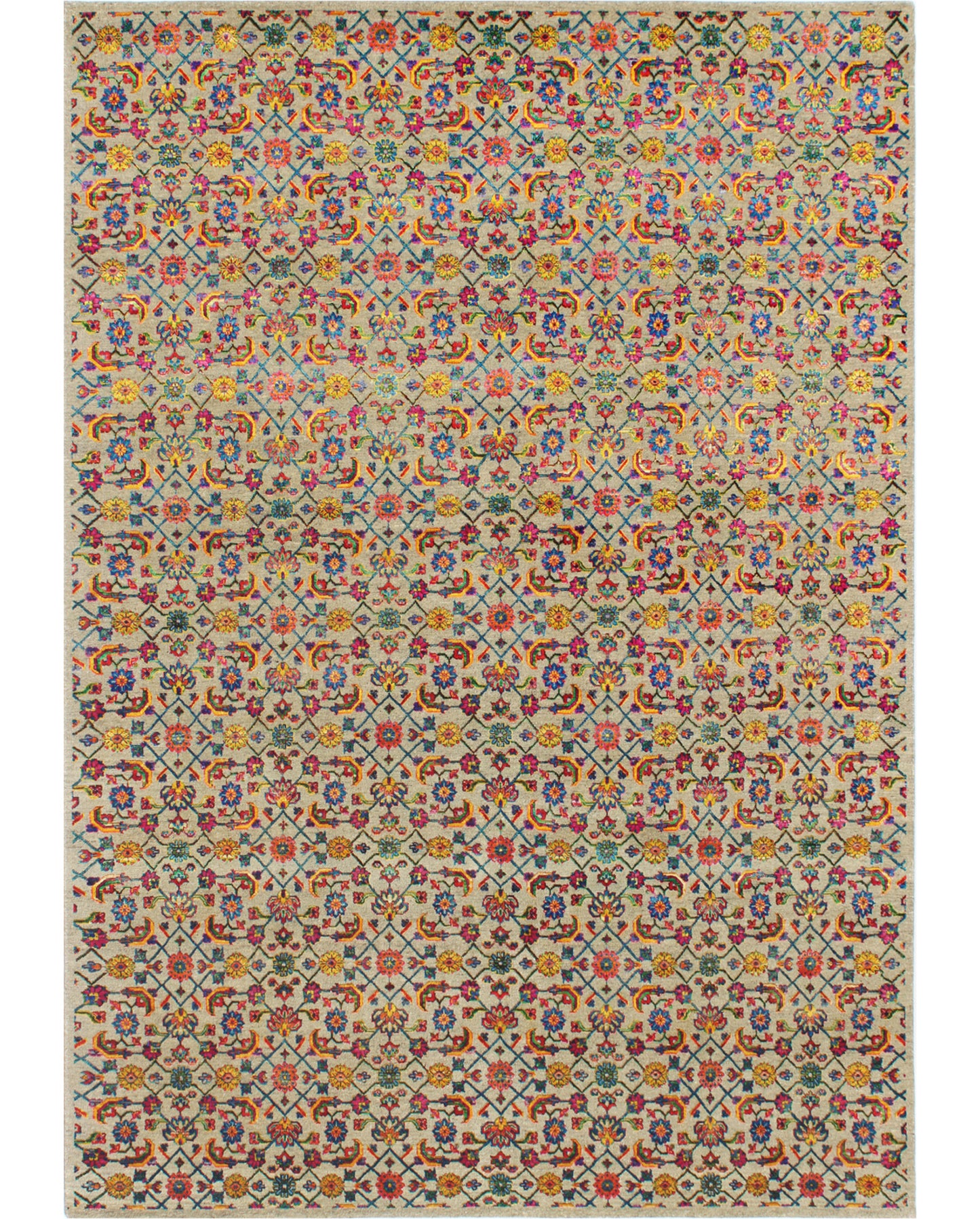 Luxury hand knotted carpet made from Wool & Bamboo Silk