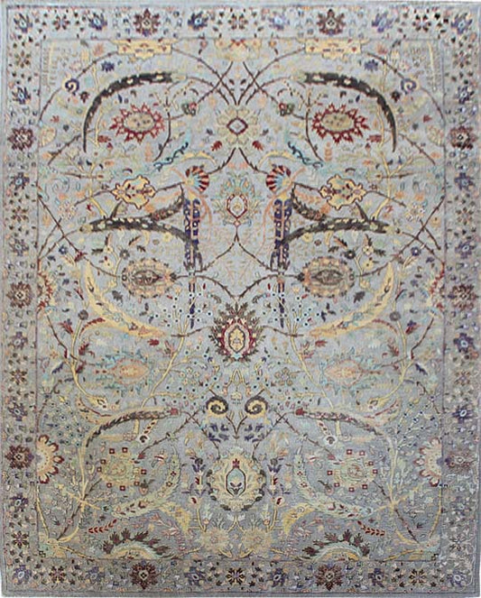 Luxury hand knotted carpet made from Wool & Bamboo Silk