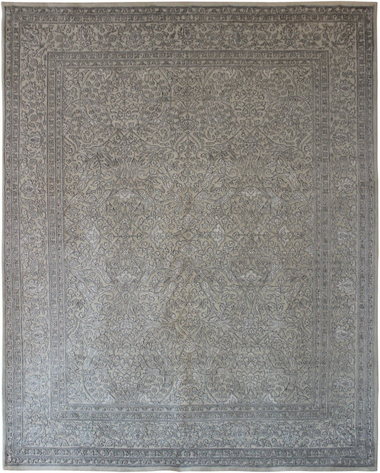 Luxury hand knotted carpet made from Wool & Botanical Silk